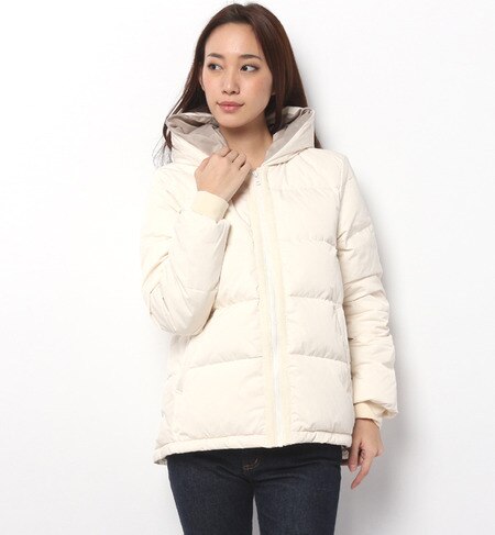 LJ-14220 COCOON HOODED DOWN JACKET