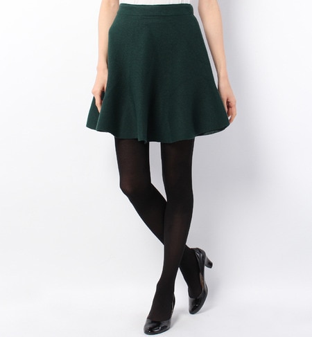 S-LK-14214 KNIT FLARE SKIRT