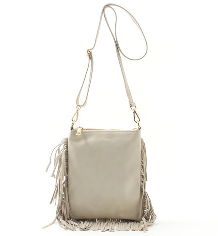 (MARCO BIANCHINI)14087 FRINGE TRIM SMAL SHOULDER BAG