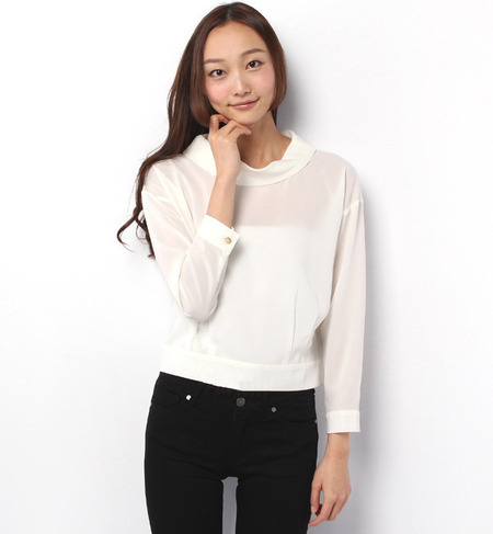 LBL-15125 OFF TURTLE/N BACK BUTTON BLOUSE