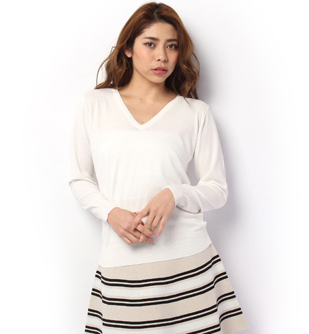 【ローズ バッド/ROSE BUD】 LK-15107 V/N L/S P/O [送料無料]