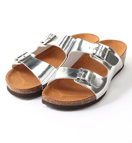 (SONIA.C) TERRY 102 LAMINATEO 2 BUCKLE SANDAL