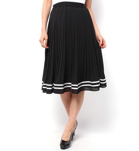 LSK-15114 W/ELASTIC PLEATED LINE SKIRT