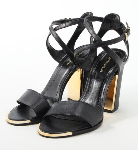 (WERNER) 2-82058 LEATHER ANKLE STRAP SANDAL