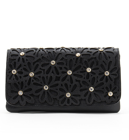 (LL ACCESSORIES)B1469A JEWEL/FLOWER CLUTCH BAG