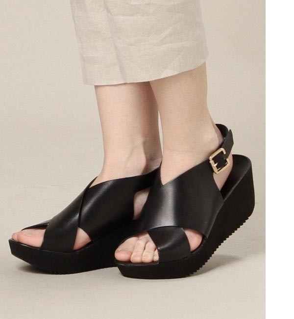 【ローズ バッド/ROSE BUD】 【カタログ掲載】SG524 LEATHER BACK STRAP WEDGE SANDAL [送料無料]