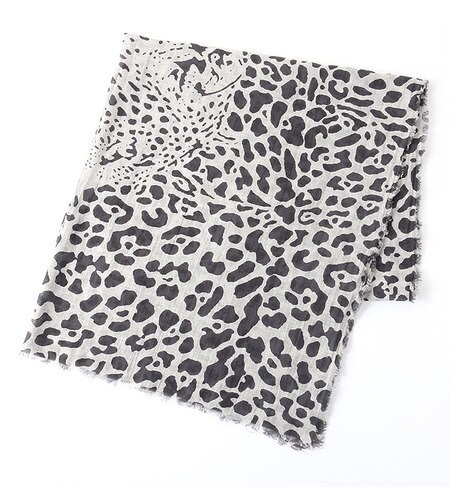 【ローズ バッド/ROSE BUD】 (JAYRAM EXPORT) JES-J21215 LEOPARD OPEN FRINGE SCARF [送料無料]