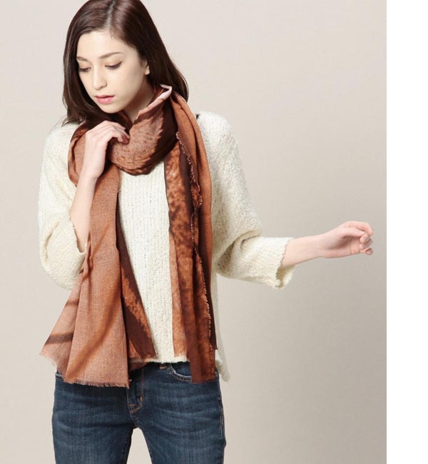 【ローズ バッド/ROSE BUD】 (JAYRAM EXPORT) JES-J21166 PRINTED OPEN FRINGE SCARF [送料無料]