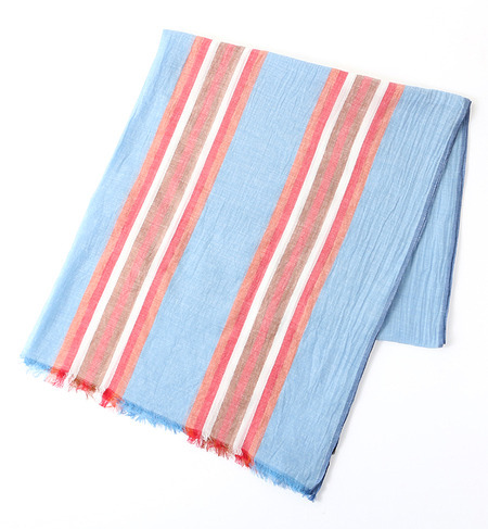 【ローズ バッド/ROSE BUD】 (JAYRAM EXPORT) JES-21003 STRIPE OPEN FRINGE SCARF [3000円(税込)以上で送料無料]