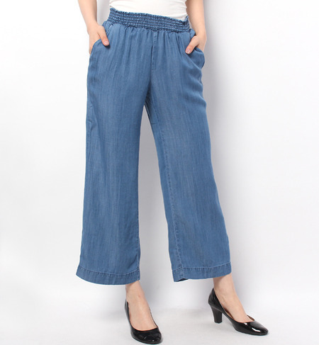 【店頭人気】(4OUR DREAMERS)TD2042 TENCEL DENIM ELASTIC WAIST PANTS