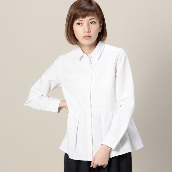 ペプラムデザインシャツ