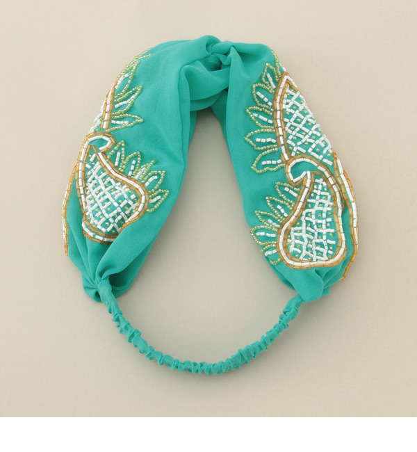 ビーズ刺繍ヘッドバンド