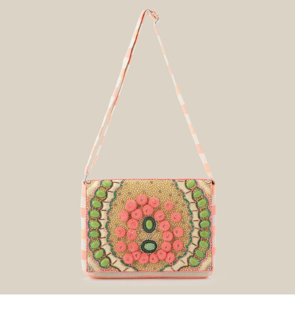【ローズ バッド/ROSE BUD】 FF3460 BEADS WORKS SQUARE BAG [送料無料]