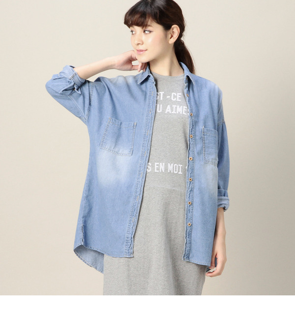 【ローズ バッド/ROSE BUD】 (P.P)R0151-369-2KK DENIM SHIRT [送料無料]