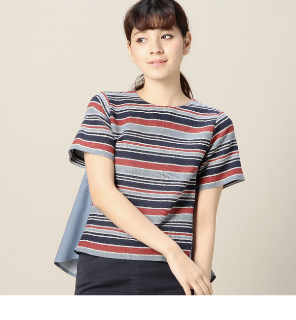 【ローズ バッド/ROSE BUD】 LBL-15104 HALF SLV. BACK FLARE BLOUSE [送料無料]