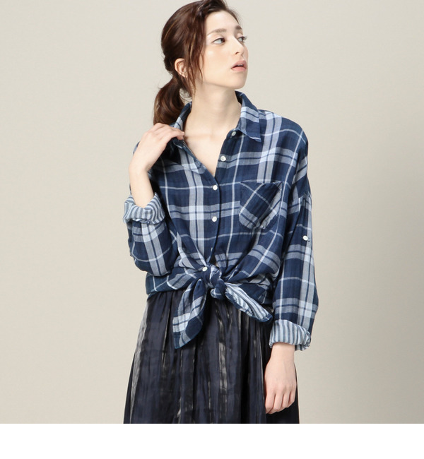 R1151-296-2KK W GAUZE CHECK/ST SHIRT