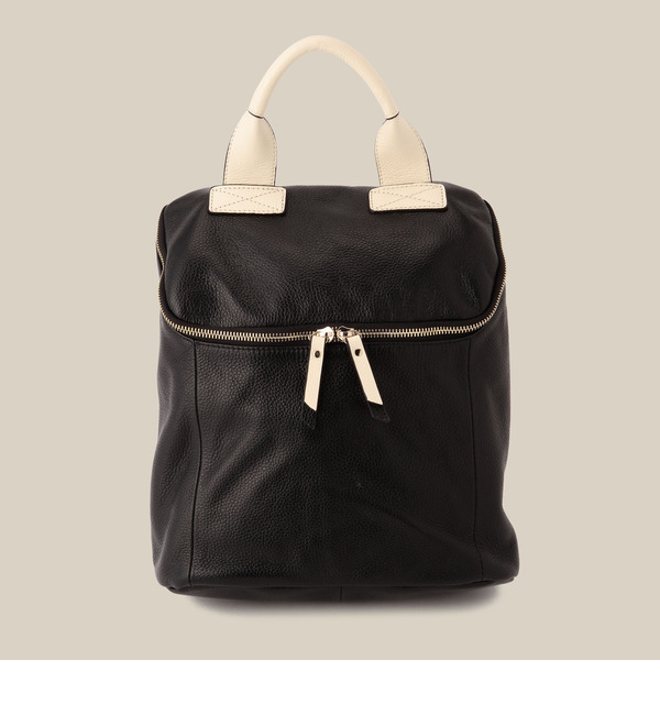 レザー2トーンスクエアバックパック