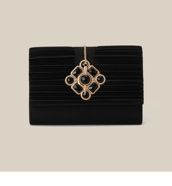 THB-6977 JEWEL FRONT CLUTCH BAG