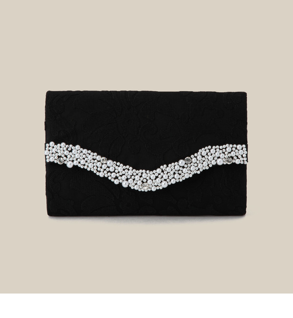 196262 AQW JEWEL/LACE CLUTCH BAG
