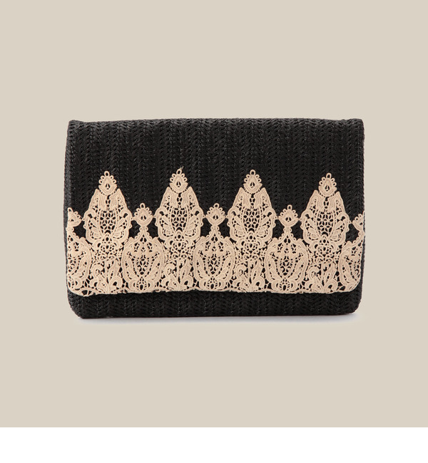 【ローズ バッド/ROSE BUD】 （LL ACCESSORIES）レースフラップクラッチバッグ [送料無料]