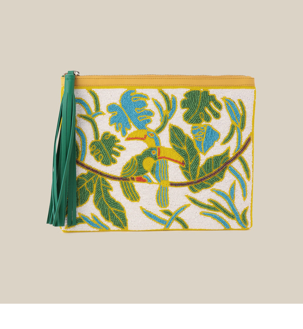 ビーズクラッチバッグ