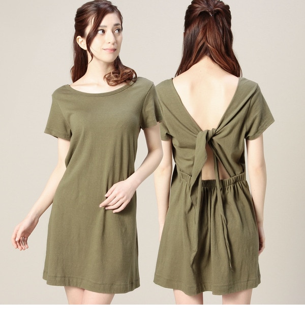 (SEEDS OF CALIFORNIA FOR RB)OW5256 20S LOOSE TIE BACK DRESS