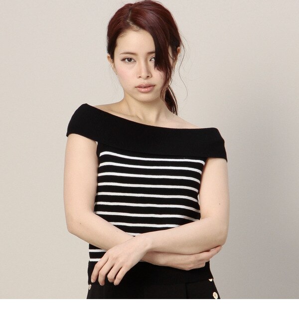 【ローズ バッド/ROSE BUD】 LK-15163 OFF SHOULDER SLV-LESS TOP [送料無料]