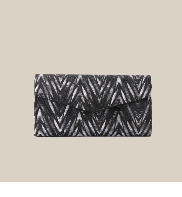 【ローズ バッド/ROSE BUD】 【店頭人気】(LL ACCESSORIES)B1712A ZIGZAG PTN CLUTCH BAG [送料無料]