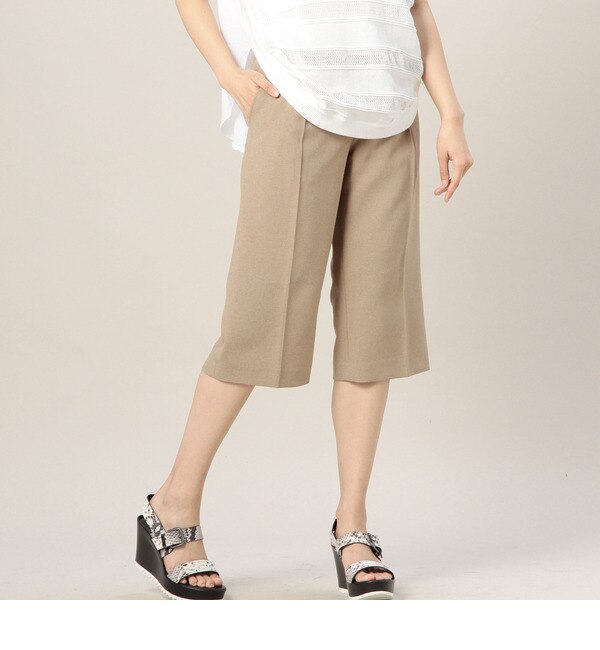 LPT-15132 W/ELASTIC TUCKED HALF PANTS