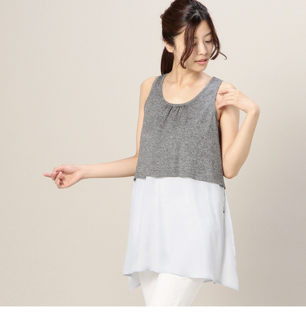 【ローズ バッド/ROSE BUD】 LBL-15136 LAYERED TANK TUNIC [送料無料]