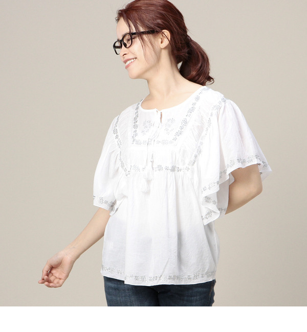 AWH-B-15570 COTTON EMBROIDED BLOUSE