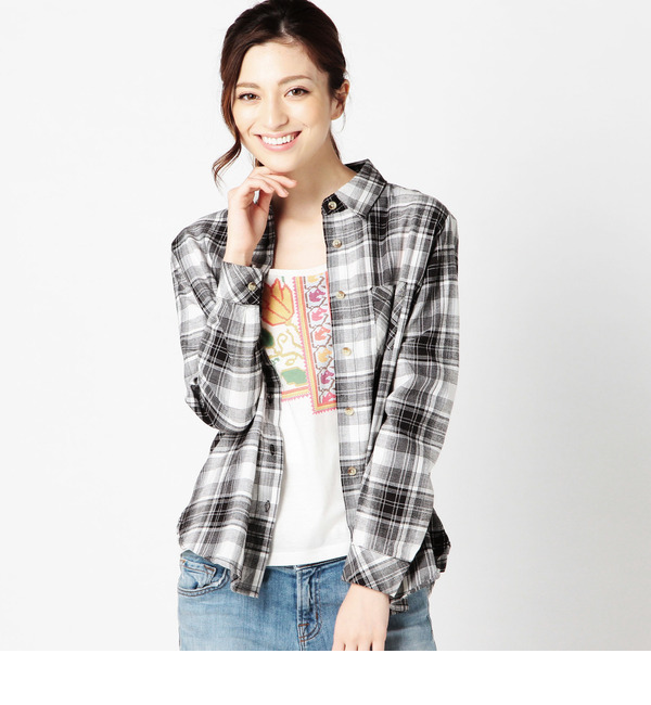 【ローズ バッド/ROSE BUD】 S-LSH-15103 REGULAR/C L/S SHIRT [送料無料]
