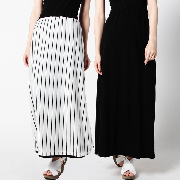 【ローズ バッド/ROSE BUD】 S-LCTB-15106 REVERSIBLE LONG SKIRT [送料無料]