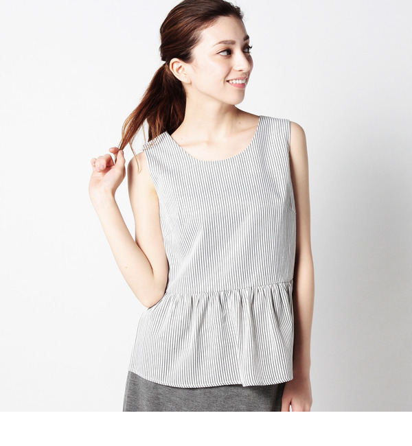 S-LBL-15117 SLEEVELESS P/O BLOUSE