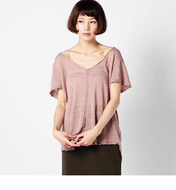【ローズ バッド/ROSE BUD】 (PROJECT SOCIAL T)1674-3E NECK T-SHIRT [送料無料]