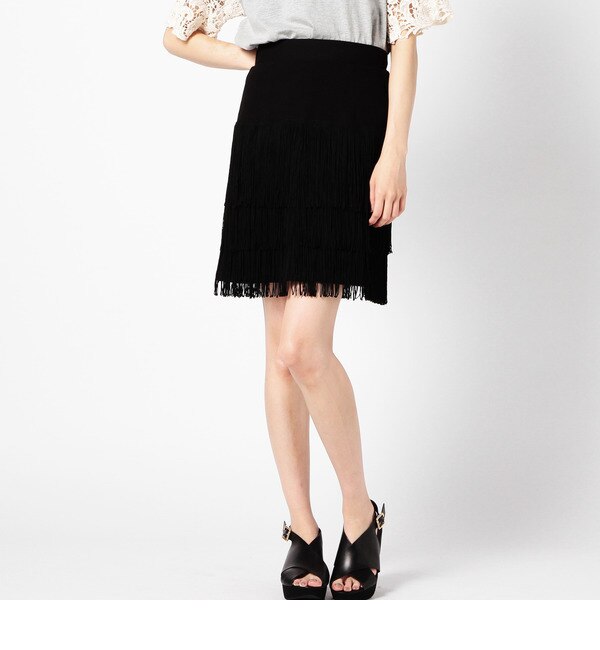 (P.P)R2151-740DO FRINGE SKIRT