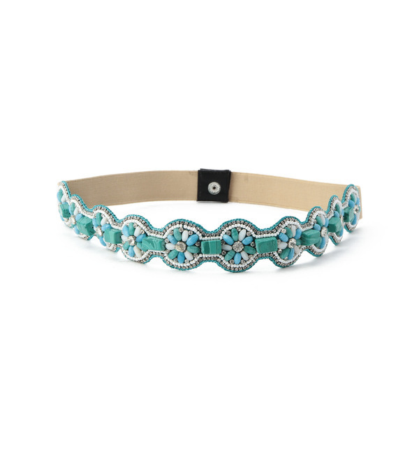 【ローズ バッド/ROSE BUD】 （SALUJA）SE126-9019 TURQ/ RHINESTONE BELT [送料無料]
