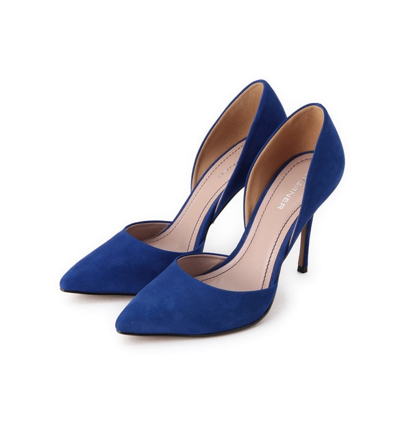 (WERNER)#0-81019 NUBUCK SIDEOPEN HEEL PUMPS