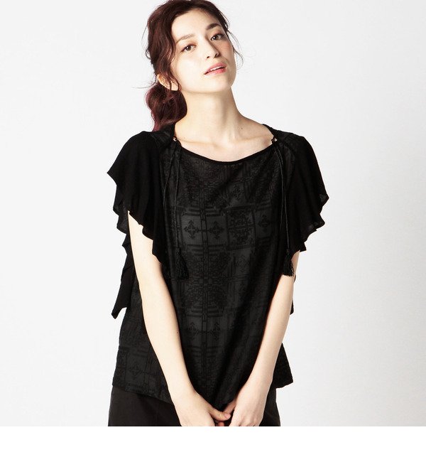 LBL-15204 RUFFLE SLV. P/O BLOUSE