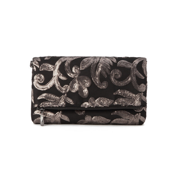 【ローズ バッド/ROSE BUD】 (LL ACCESSORIES)B943C SEQUINB FLOWER CLUTCH BAG [送料無料]