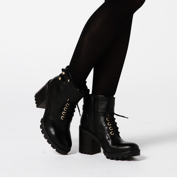 【ローズ バッド/ROSE BUD】 (FABBRICA MORICHETTI)86660VI VITELLO LACE UP SHORT BOOTS [送料無料]