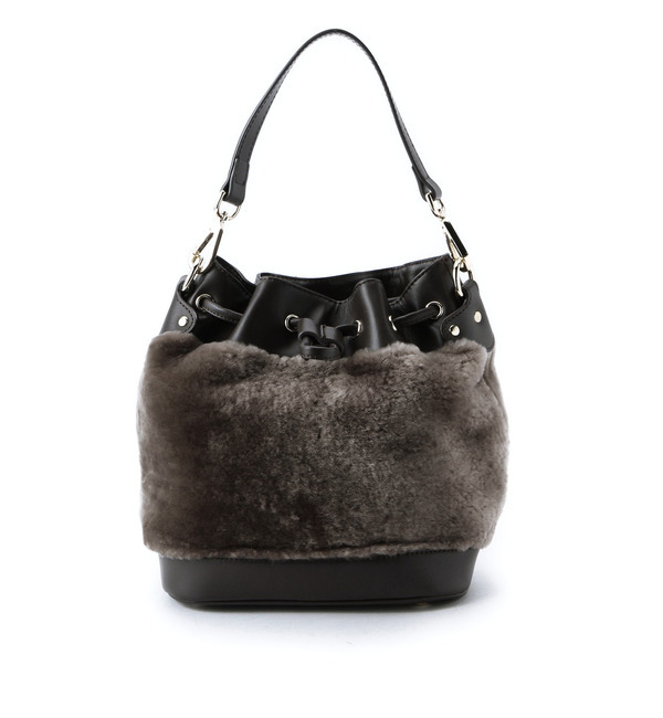 【ローズ バッド/ROSE BUD】 M03164 LEATHER/BOA SMALL DRAWST BAG [送料無料]