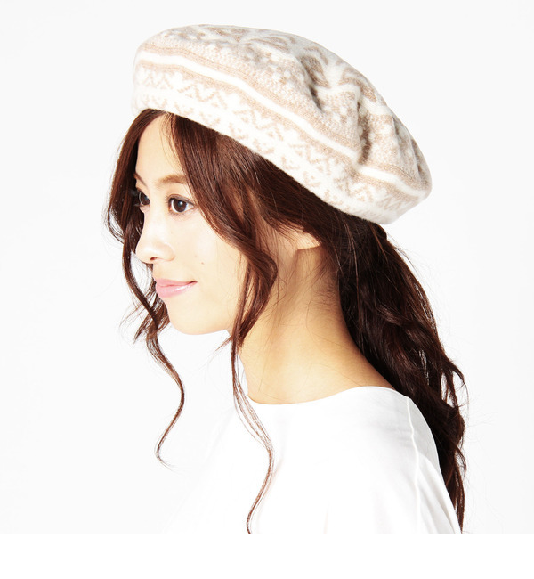 【ローズ バッド/ROSE BUD】 (ANYTRA)FLONTINET JACQUARD BERET [送料無料]