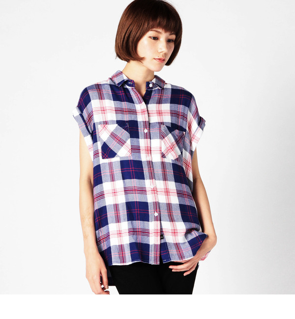 【ローズ バッド/ROSE BUD】 (RAILS)RW55725 BRITT CHECK NO SLV SHIRT [送料無料]