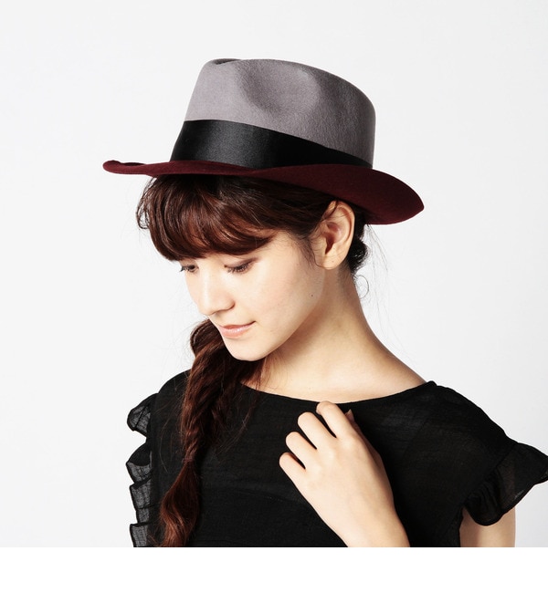 【カタログ掲載】(FERRUCCIO VECCHI)460222(460220)/290 BICOLOR BORSALINO HAT