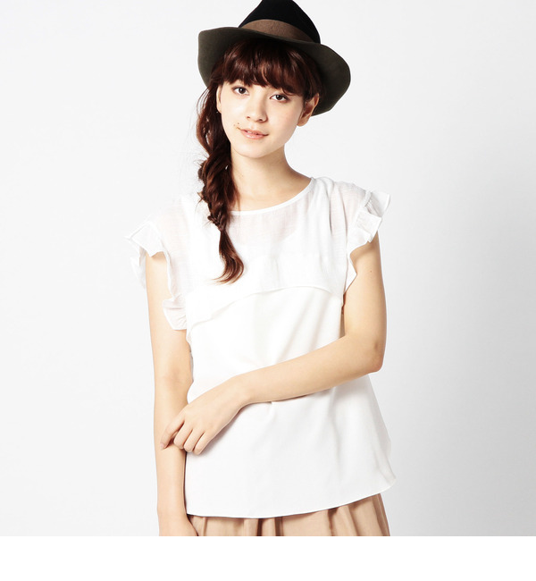S-LBL-15201 RUFFLE SLV BLOUSE