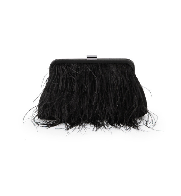 【ローズ バッド/ROSE BUD】 (LL ACCESSORIES)B720 FEATHER FRINGE CLUTCH BAG [送料無料]