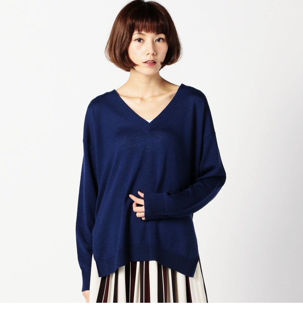 【ローズ バッド/ROSE BUD】 【カタログ掲載】LK-15201 V/N L/S PULLOVER [送料無料]