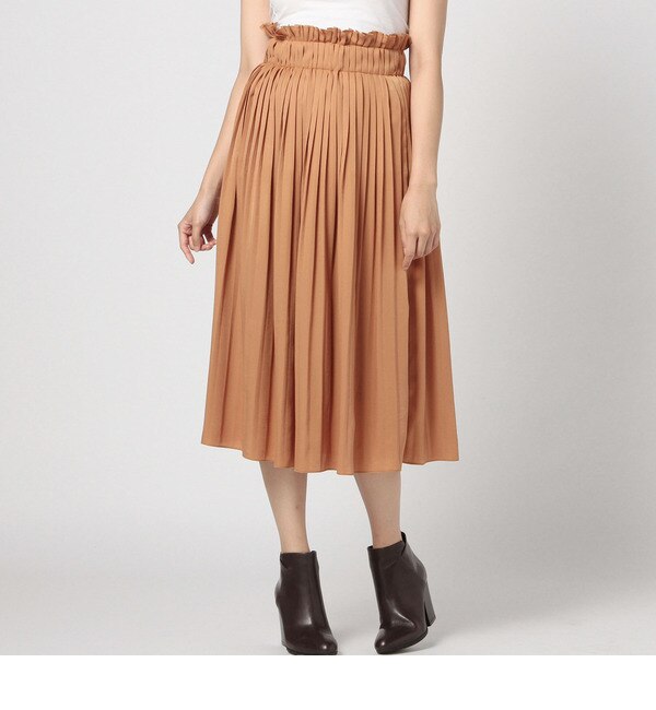 【ローズ バッド/ROSE BUD】 【カタログ掲載】LSK-15210 W/ELASTIC PLEATED SKIRT [送料無料]