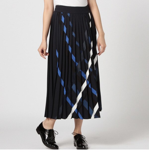 【カタログ掲載】(DEBY DEBO)NARAMATA BIAS STRIPE PLEAT SKIRT